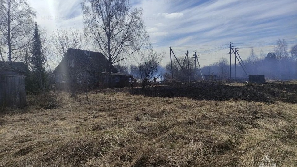 Сначала загорелась трава: стали известны причины больших пожаров в двух костромских муниципалитетах