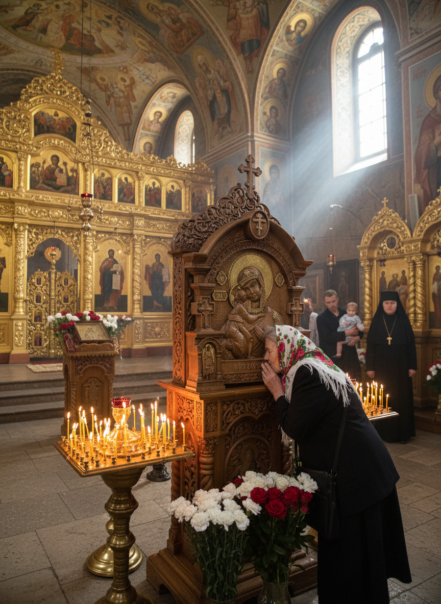 Феодоровская икона — это деревянная резная икона, почитаемая веками. Настоящая икона ручной работы.