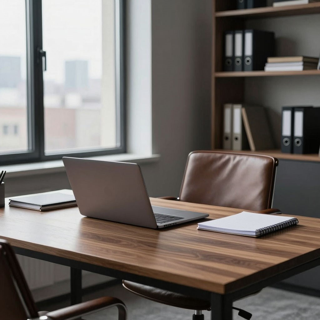 Рабочее местобез лишнего мусора, что бы не отвлекаться.