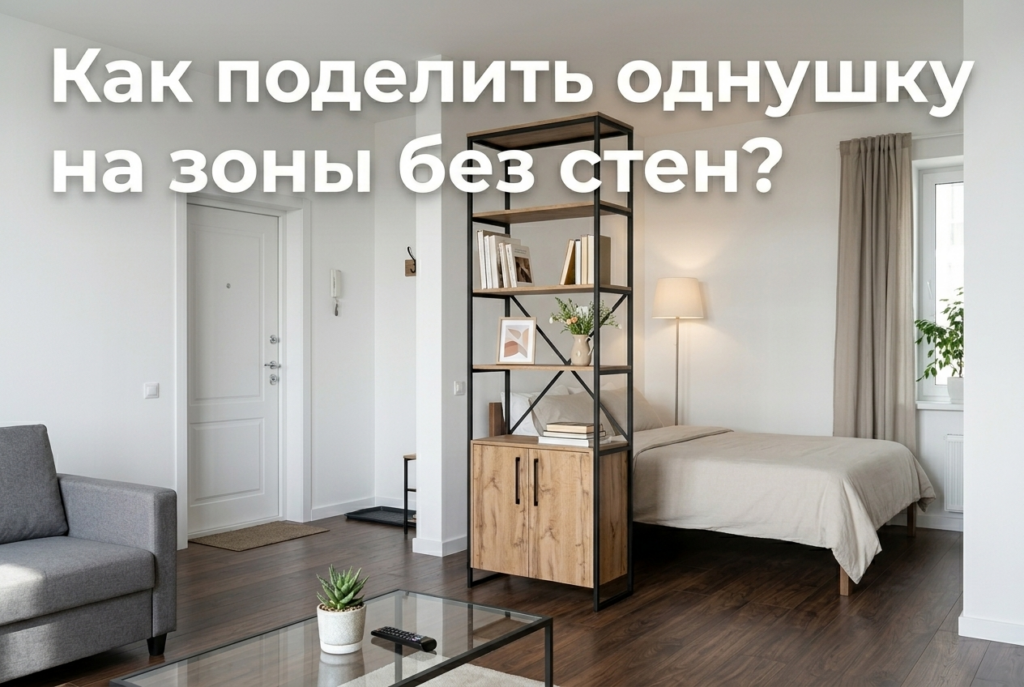    Использование мебели и освещения для создания функциональных зон в малогабаритной квартире. GROSTAT