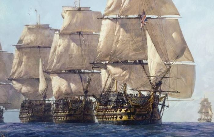 Корабли британского флота накануне сражения