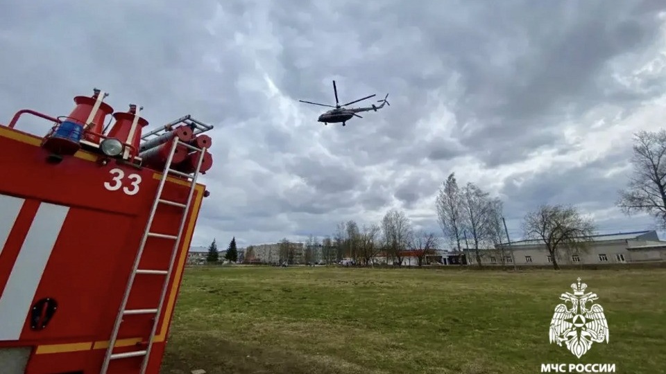 Вертолет Ми-8 эвакуировал пациента из Кашинской ЦРБ в Тверь