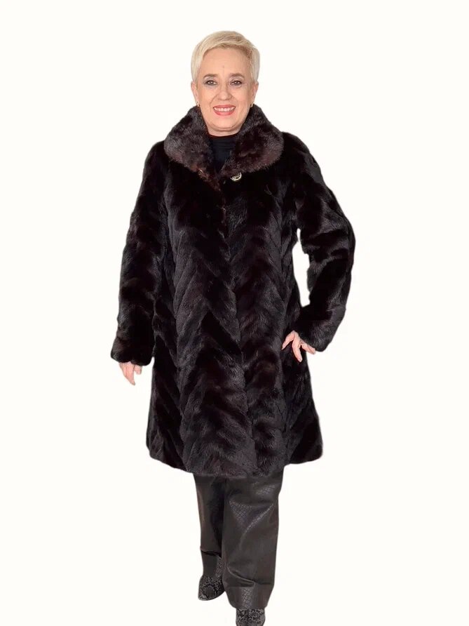 Переделка пальто из кусочков норки в куртку. Ателье Ирины Берзиной.