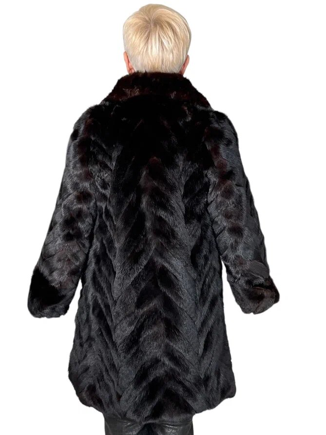 Переделка пальто из кусочков норки в куртку. Ателье Ирины Берзиной.