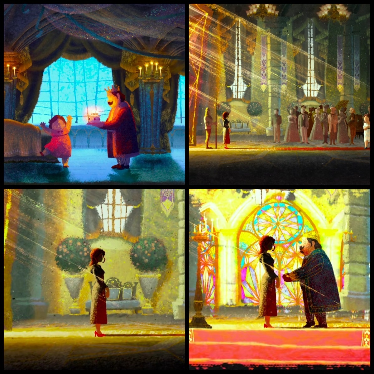 Кадры из мультфильма "Красные туфельки и семь гномов". Вставки с такой ностальгической рисовкой отзываются в сердце чем-то тёплым. 