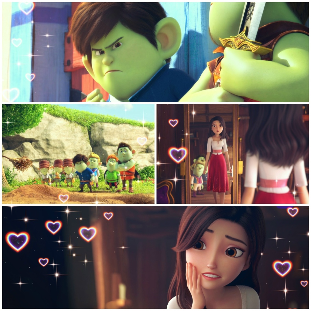 Кадры из мультфильма "Красные туфельки и семь гномов"