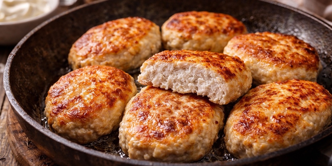 КУРИНЫЕ КОТЛЕТЫ ВСЕГДА ДЕЛАЛА НЕ ТАК, поэтому они были сухими, нашла ТОТ САМЫЙ РЕЦЕПТ