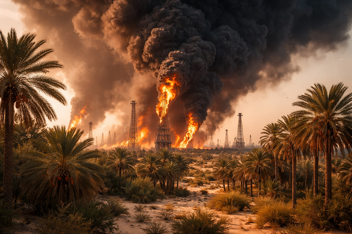    Затягивание конфликта в Персидском заливе вреден обычным россиянам. Фото: нейросеть