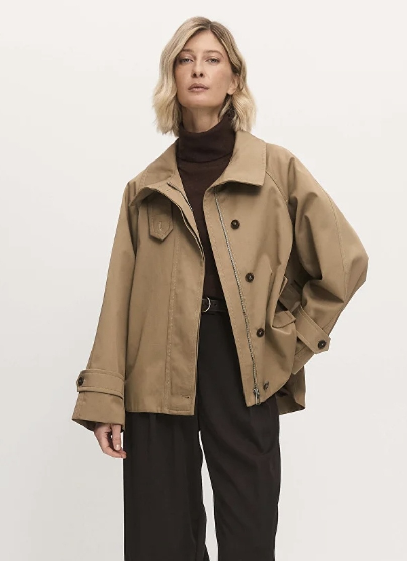 Свободный тренч на молнии от бренда To be one. Артикул сайта WOJK-01-Y8--46, 15999 руб.