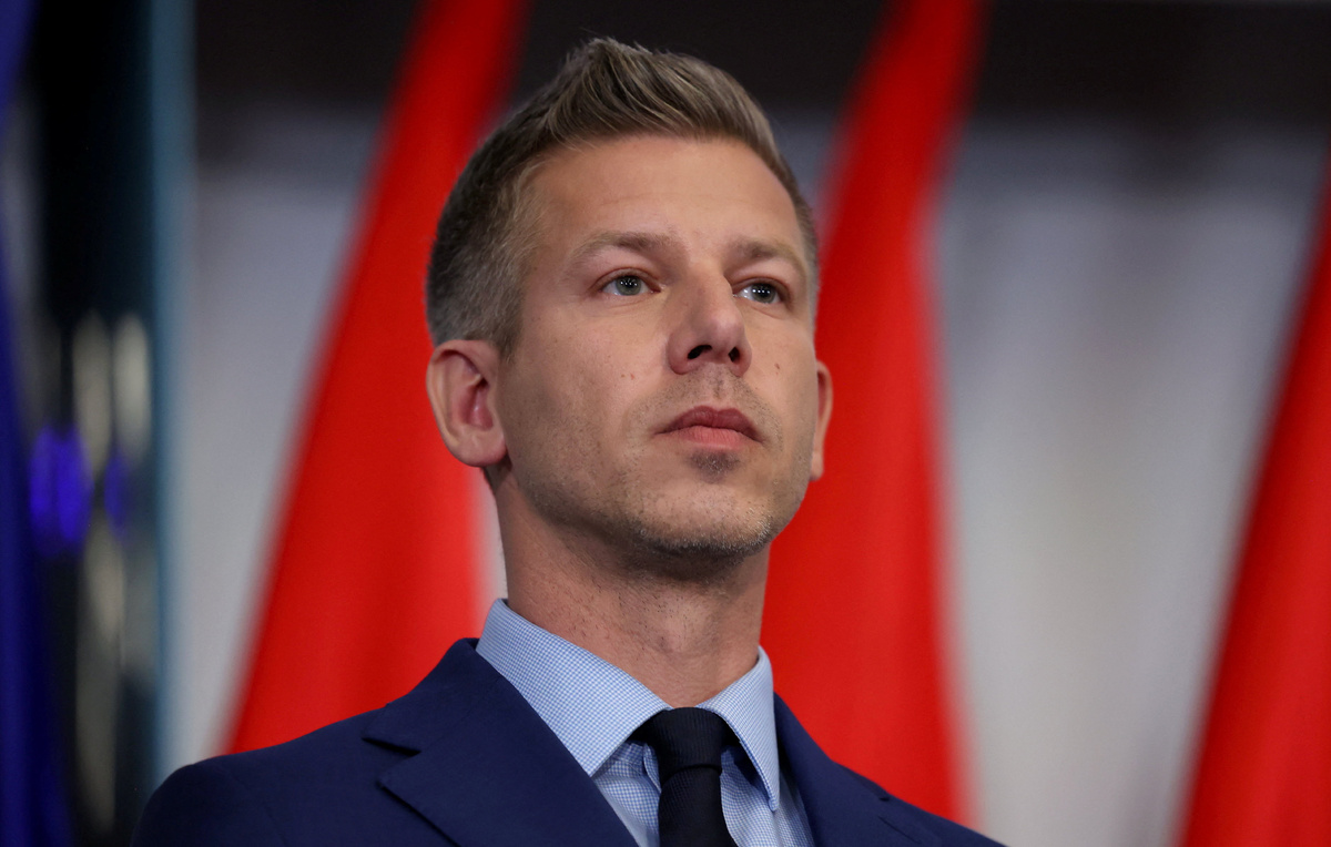    Лидер партии "Тиса" Петер Мадьяр  REUTERS/Bernadett Szabo