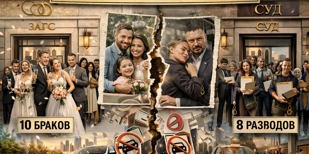 «Почетное» третье место: Россия вышла в мировые лидеры по разводам, а одиночек стало больше, чем семей