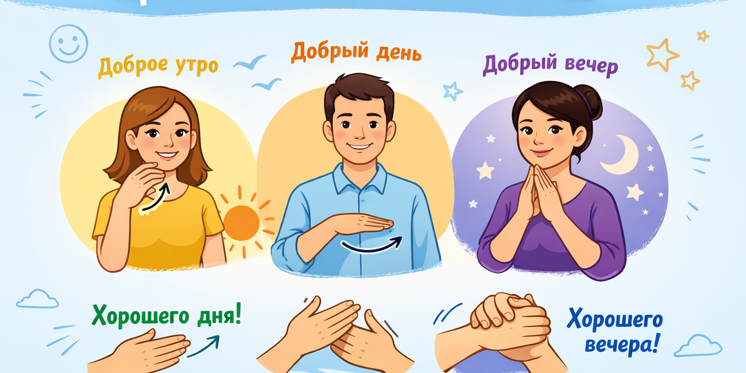 Доброе утро и хорошего дня на языке жестов: как правильно сказать и показать жесты