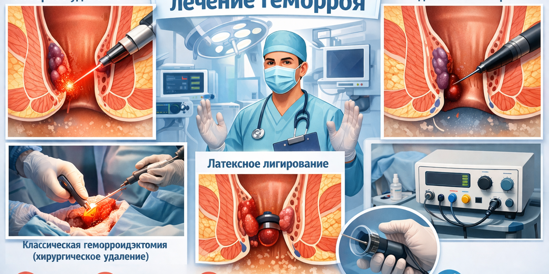 Современные методы удаления геморроя: лазер, радиоволна и другие щадящие технологии