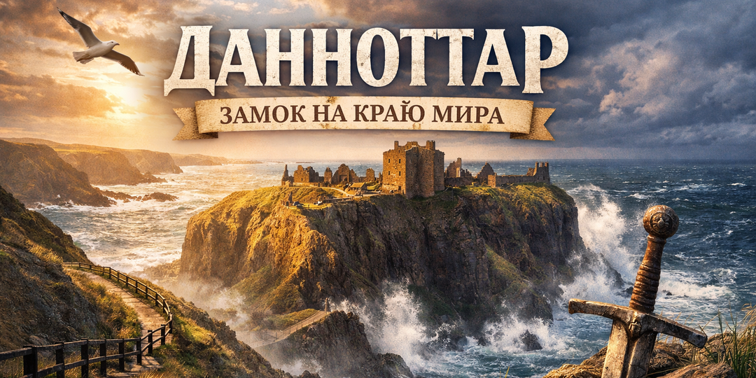 Замок, висящий над бездной: Данноттар и его легенды на 50-метровом утёсе