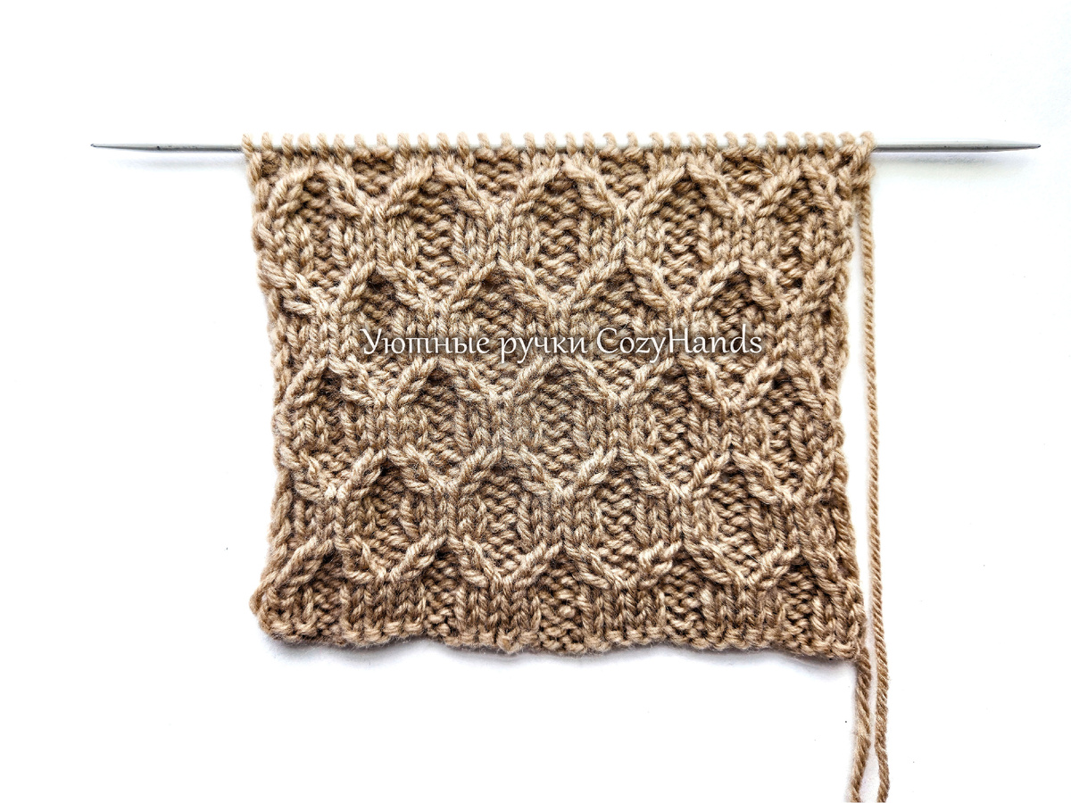 Рельефный узор для вязания женских, мужских и детских изделий