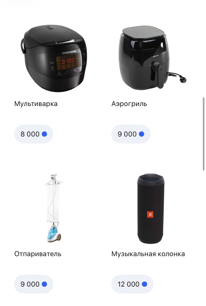 Пример недорогих призов