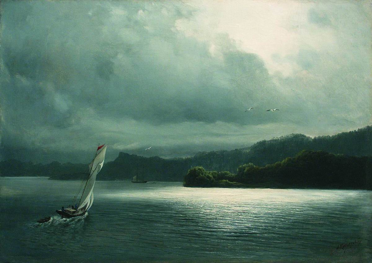"�������� � ����". 1870 �. ������, �����. 43 x 61 ��. ������� ��������
