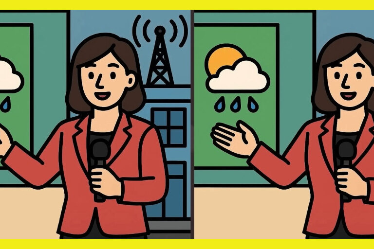 Прогноз погоды: найдите 3 отличия между рисунками за 19 секунд