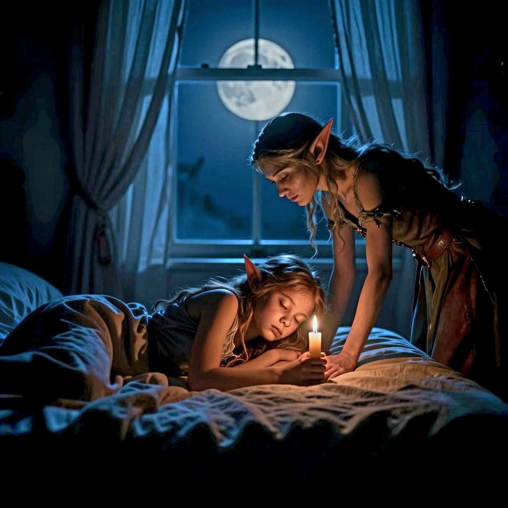 Визит воздушного эльфа. Сгенерировано Т. ФЕДОТОВОЙ.