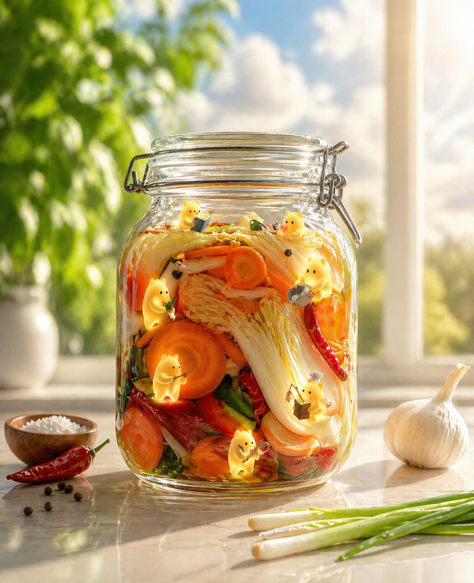 Микробы на ферментированных овощах