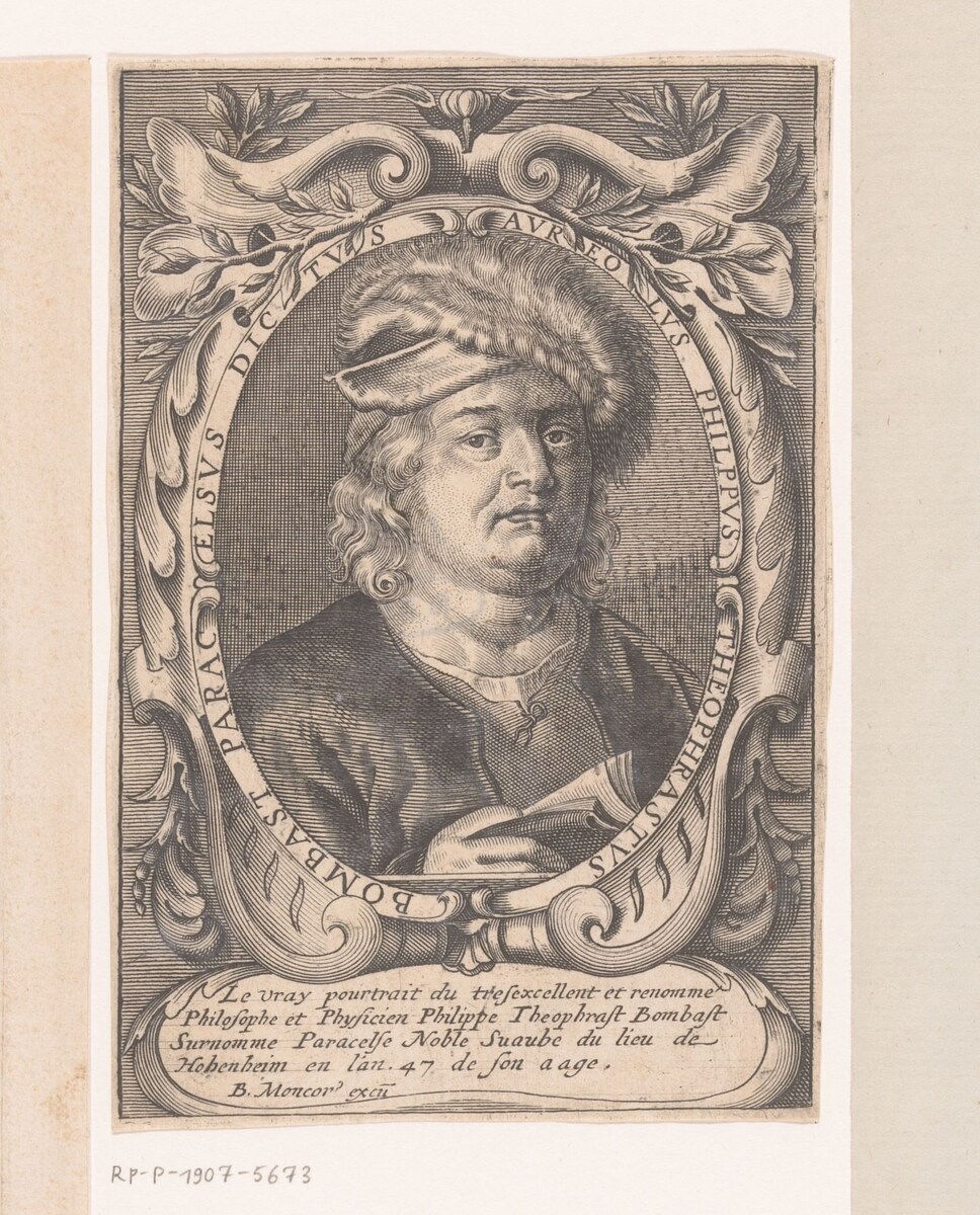 Портрет Филиппа Ауреола, Теофраста Бомбастуса фон Гогенгейма или Парацельса в возрасте 47 лет. Автор Rijksmuseum с сайта wikimedia (фото в общественном достоянии)