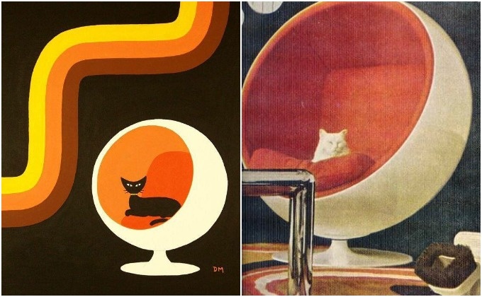 2. Стиль 1960х - Мид Центури и Коты!