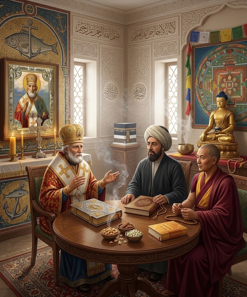 Николай Чудотворец, Малик ибн Анас и Гампопа