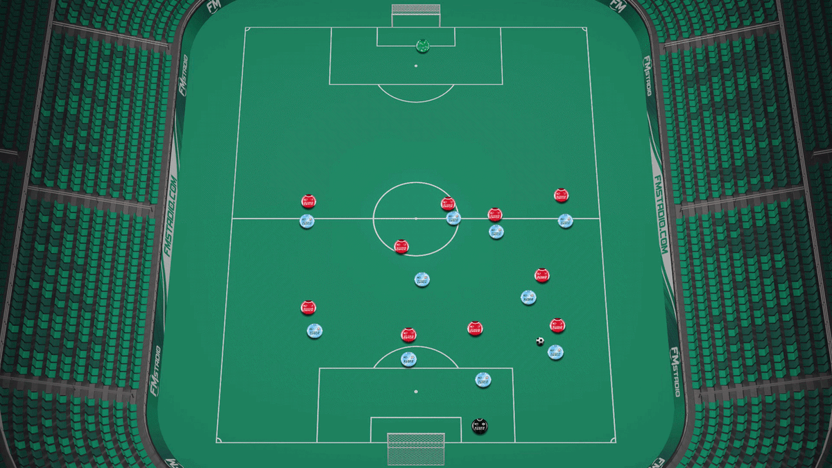 Пример выхода «Сити» из под прессинга.