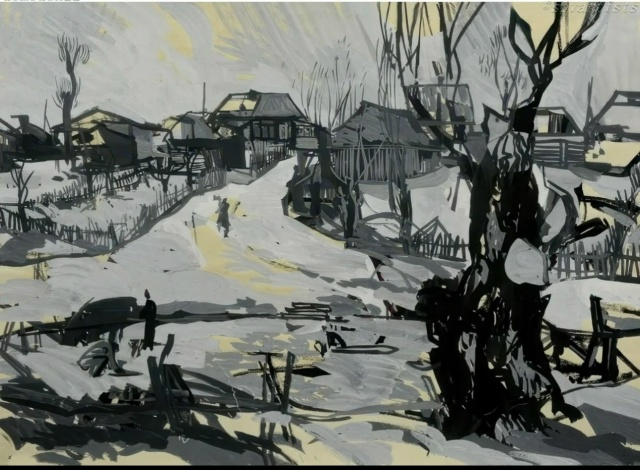 Вячеслав Павлов. «Тарусский пейзаж с деревом». 1961