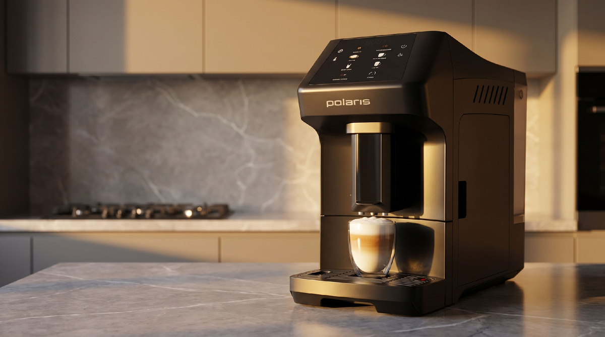 Суперкомпактная (19 см) кофемашина с автоматическим капучинатором и сенсорным дисплеем.