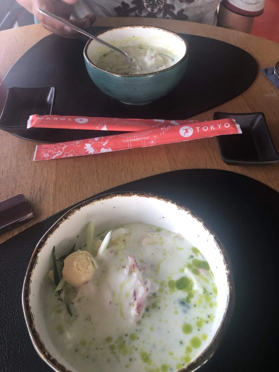 Окрошка с крабом