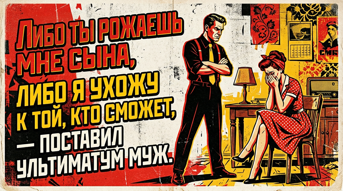 Либо ты рожаешь мне сына, либо я ухожу к той, кто сможет