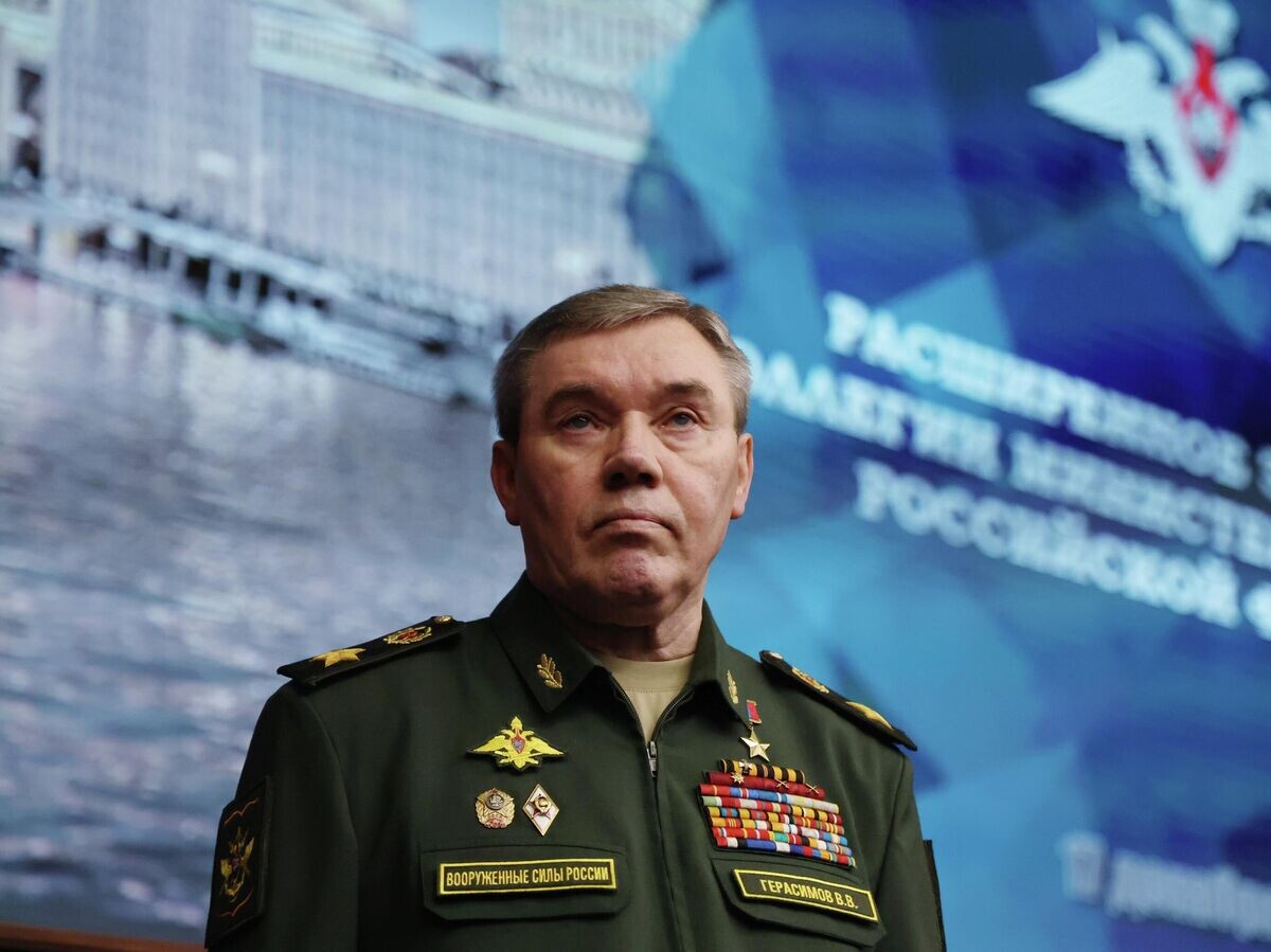    Начальник Генерального штаба Вооруженных сил РФ - первый заместитель министра обороны РФ Валерий Герасимов на расширенном заседании коллегии Министерства обороны РФ | © РИА Новости / POOL