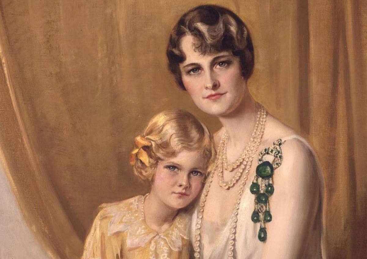 Портрет Марджори Мерриуэзер Пост с дочерью Неденией (1929) Джулио де Блаас, Hillwood Estate