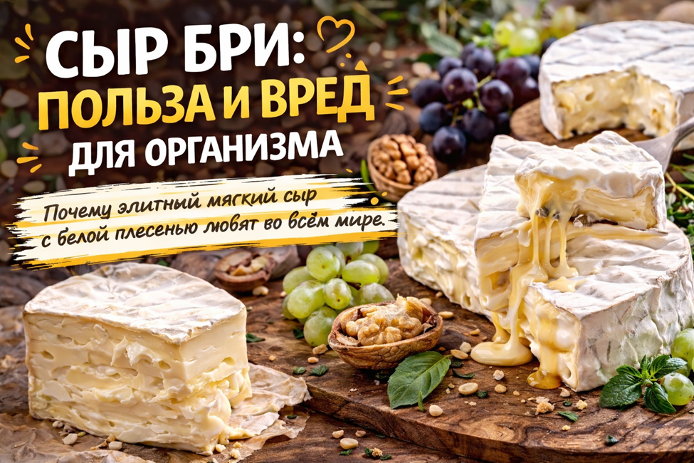 Сыр Бри мягкий сыр с белой плесенью