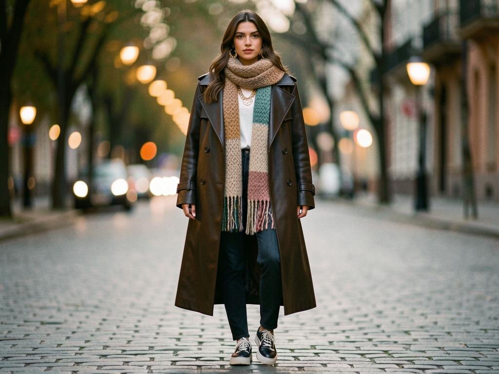 Кожаный тренч в модных трендах 2026 года