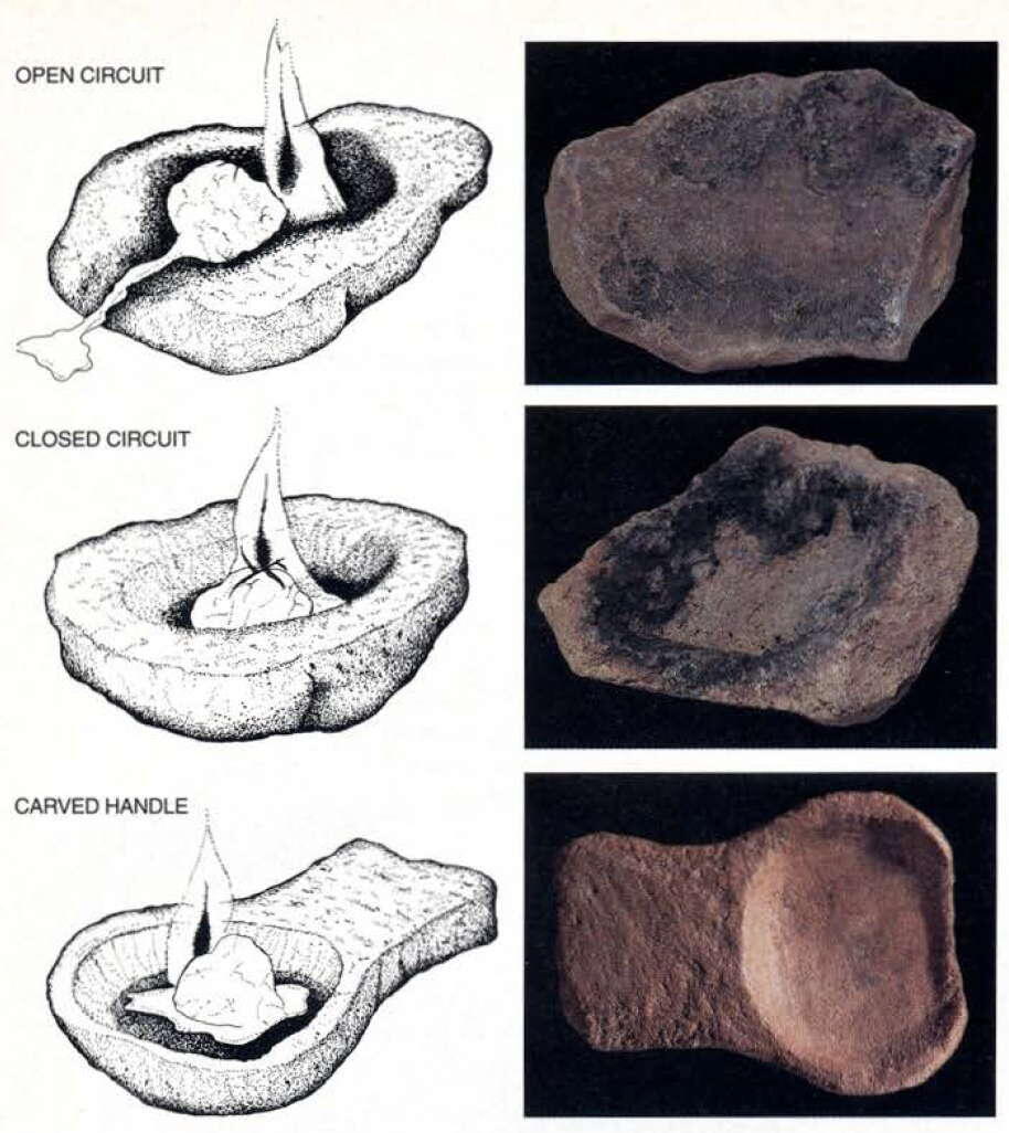 "Палеолитическая жировая лампа" / "paleolithic stone lamp"