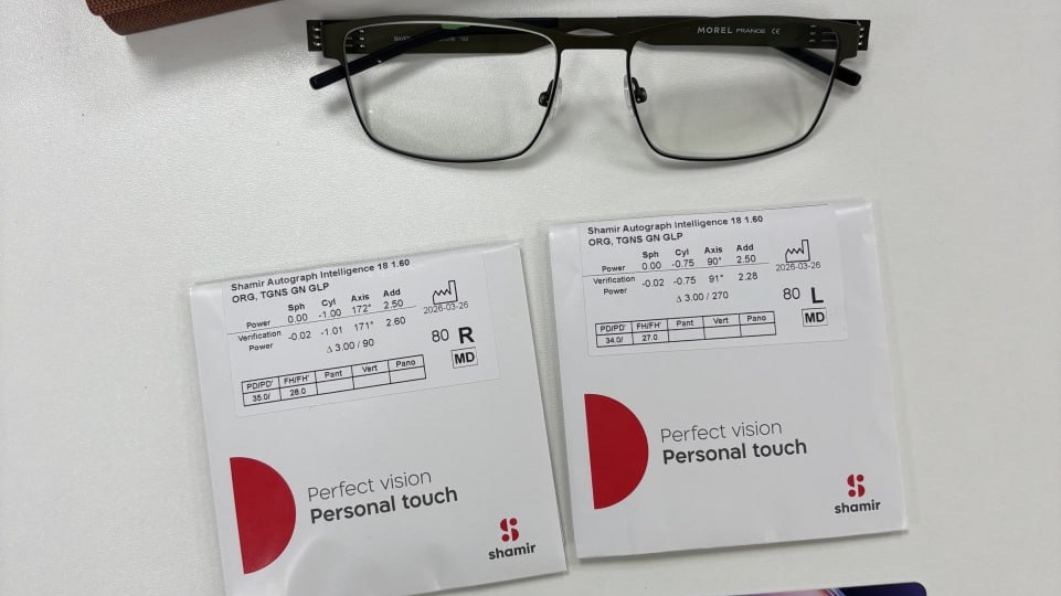 Мужской заказ с прогрессивными линзами и призмами