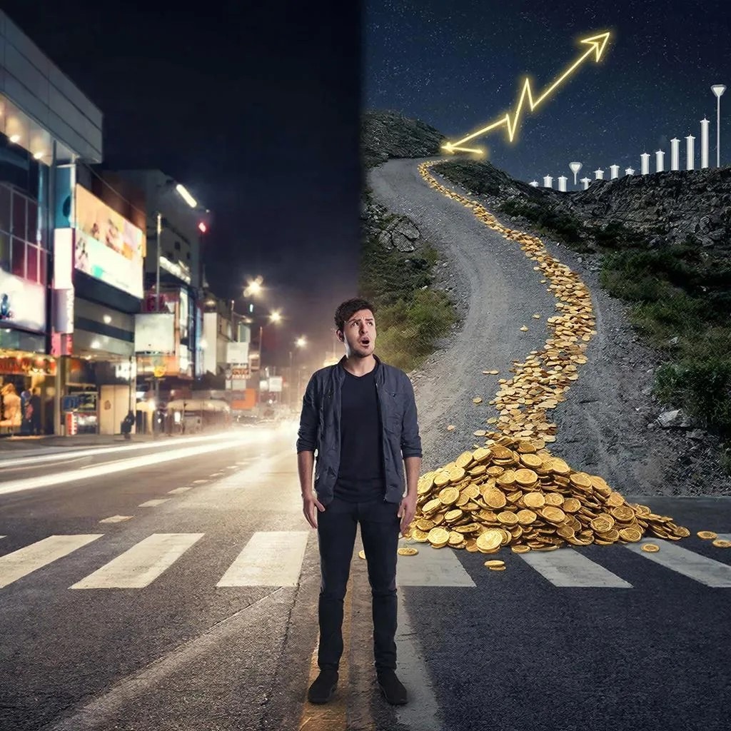 Человек на распутье. Одна дорога простая, но очевидная, другая сложная и непонятная.