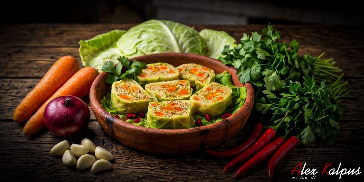 Капустные рулетики с грецким орехом по-грузински: пошаговый рецепт нежнейшей закуски