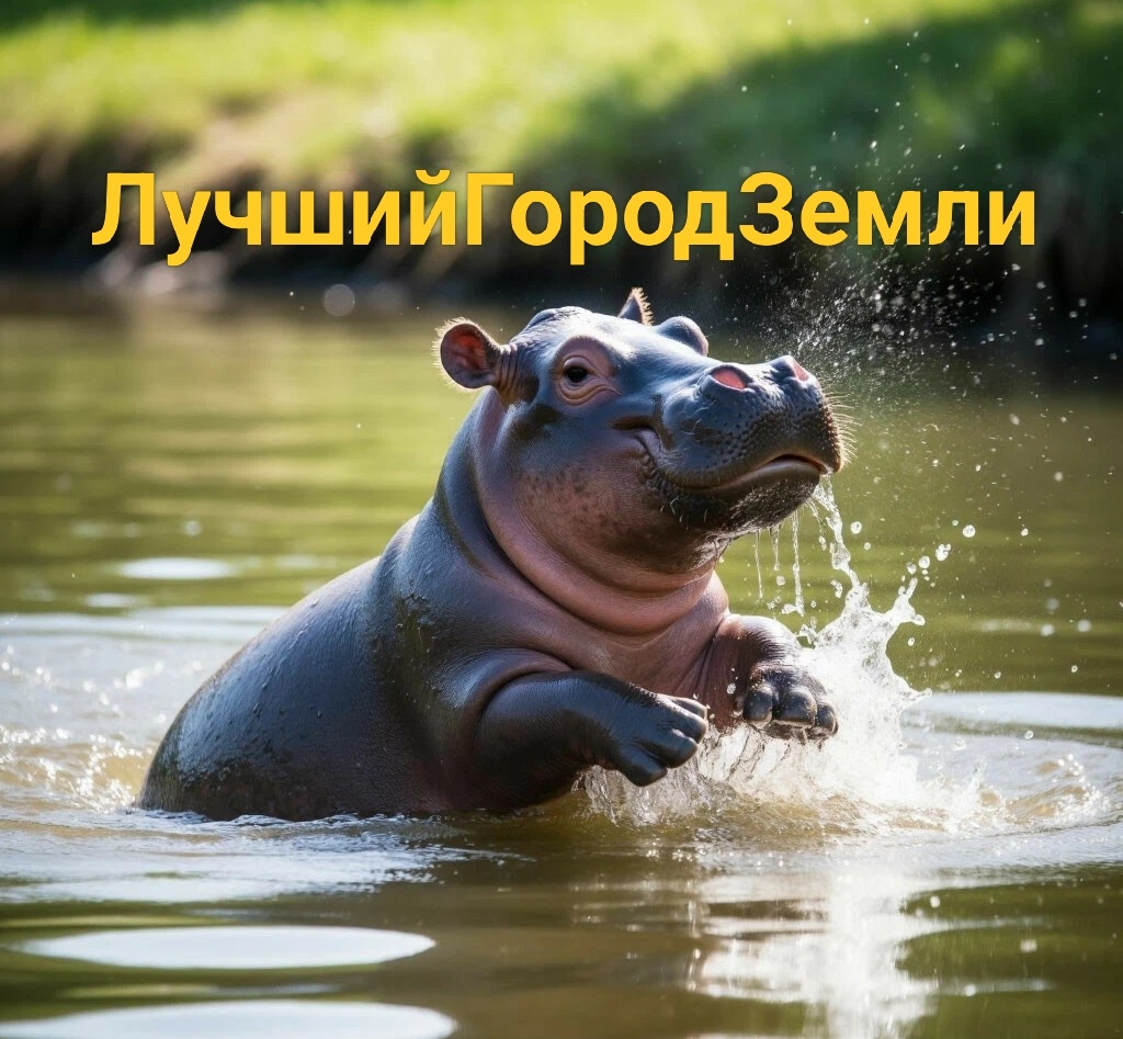 Карликовый бегемот. Иллюстрация автора с помощью ИИ