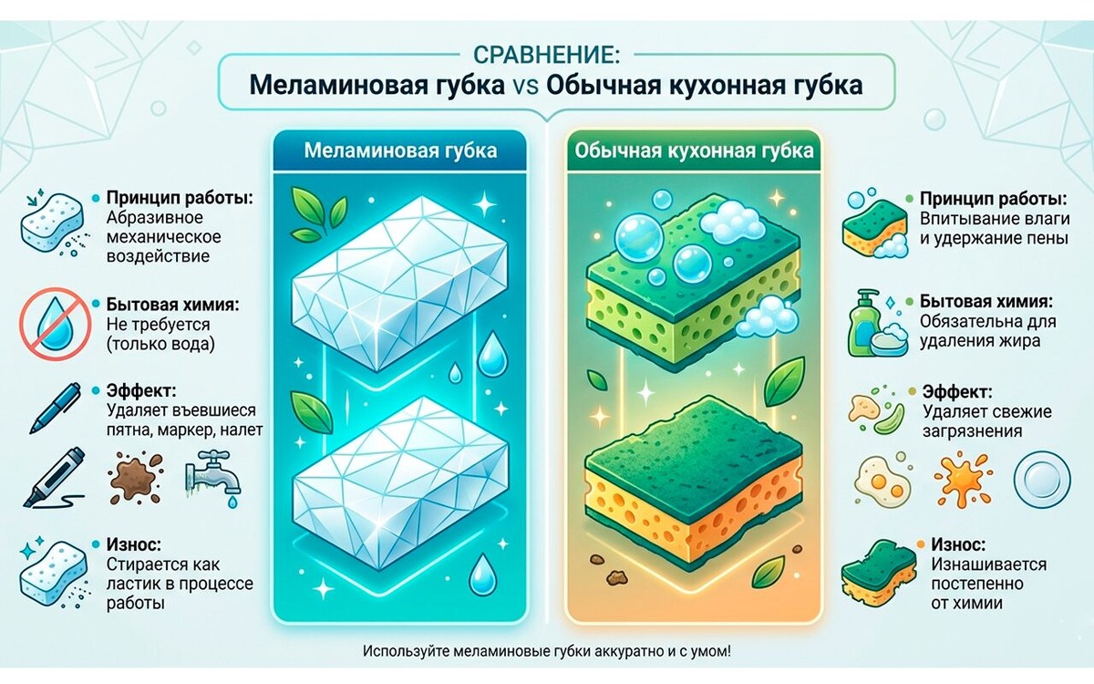Меламиновая губка: как пользоваться и что нельзя мыть Дмитрий Петров📷
