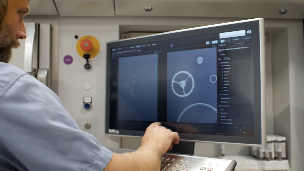 Интерфейс Euler Viewer на сенсорной панели оператора.