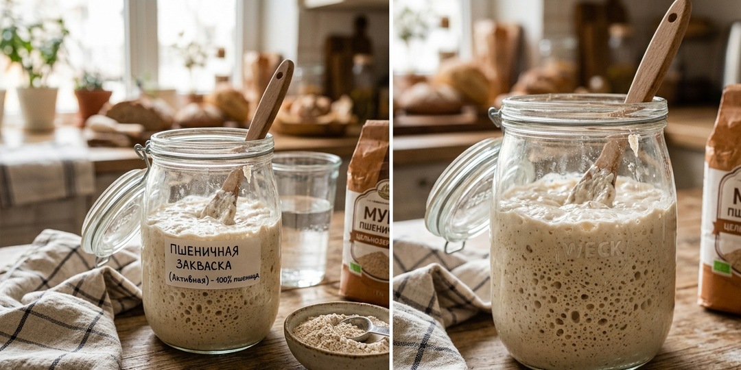 Пшеничная и цельнозерновая закваска. Как вывести, кормить и подружиться с тестом