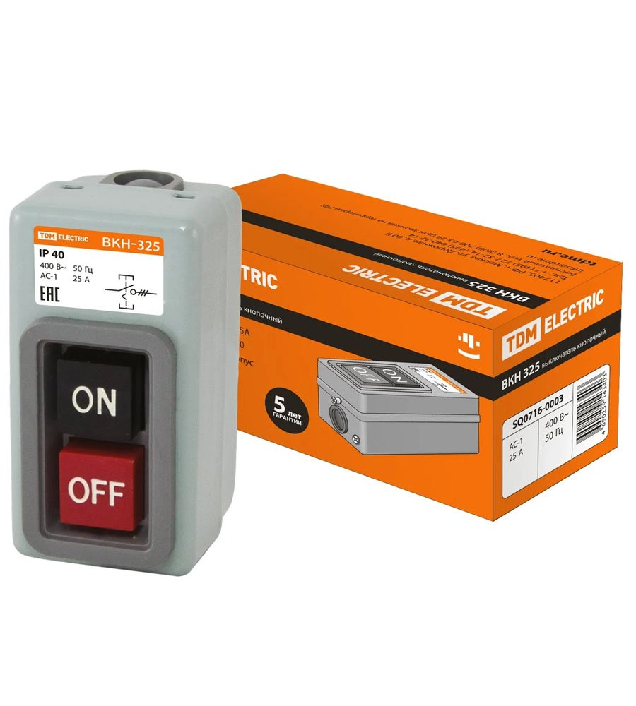 Пост кнопочный ВКН-325 3Р 25А 230/400В IP40 TDM