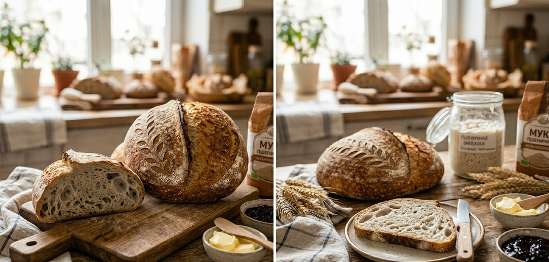 Первый хлеб на закваске — пошагово от замеса до выпечки. Без паники, с расчётами и любовью