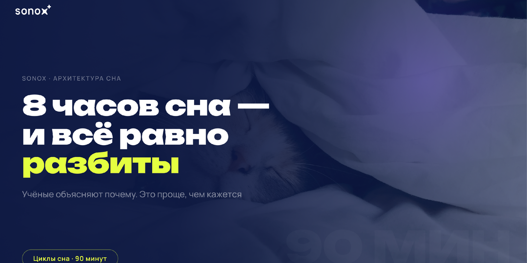 8 часов сна — и всё равно разбиты. Учёные объясняют почему, и это проще чем кажется