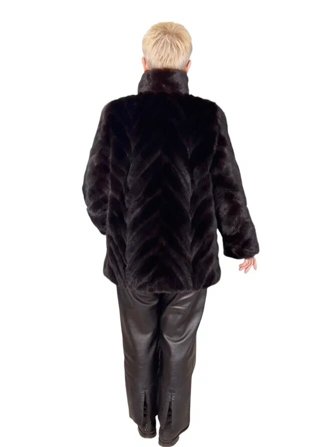 Переделка пальто из кусочков норки в куртку. Ателье Ирины Берзиной.