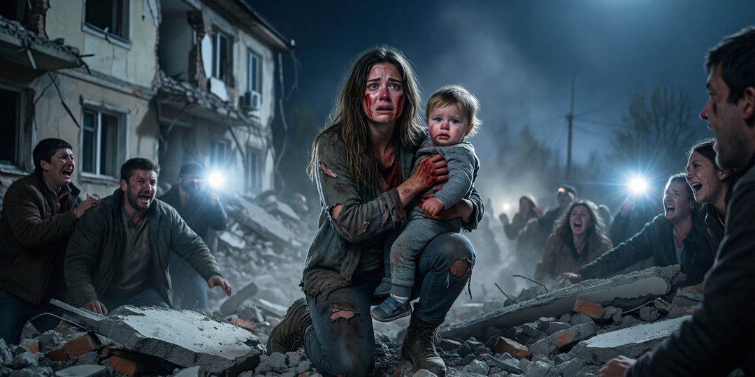 Она вышла с дочкой на руках в подъезд за секунду до того, как дом рухнул. Потеряла мужа и сына, а через годы нашла... его брата-близнеца