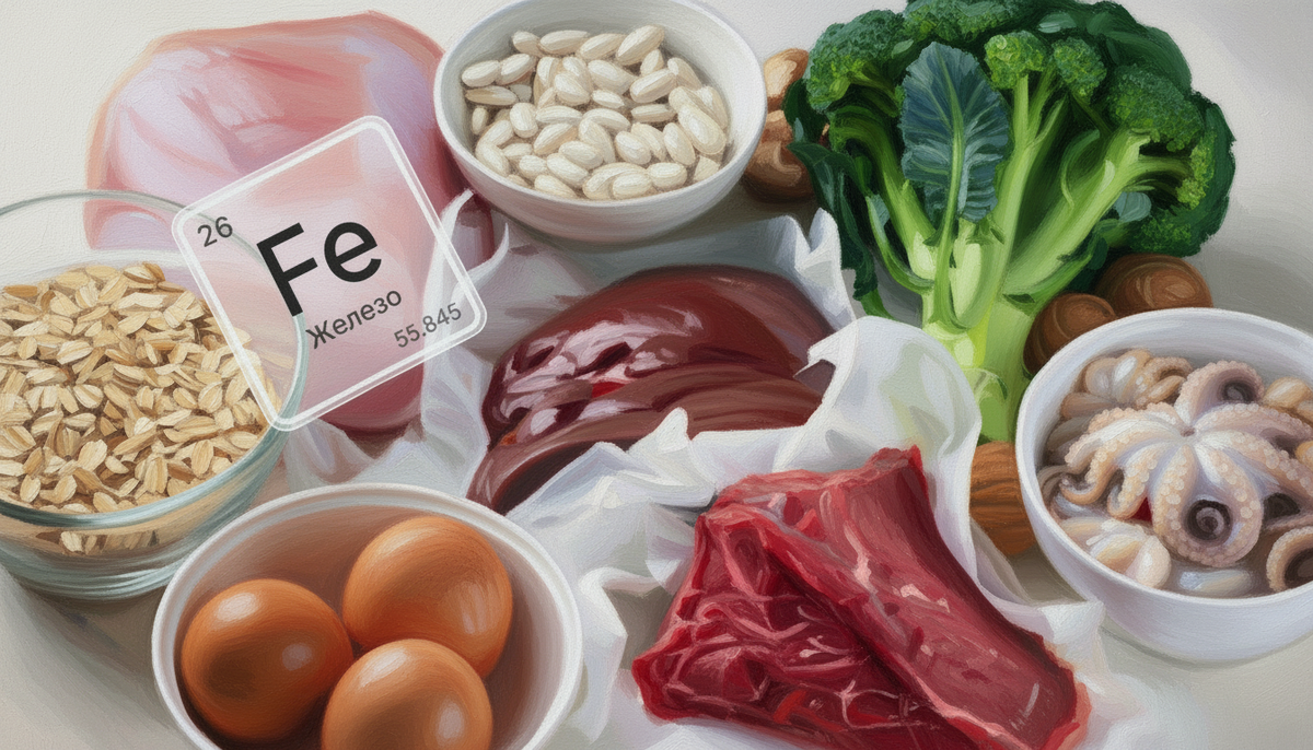 Фото 1. Продукты с высоким содержанием железа. 